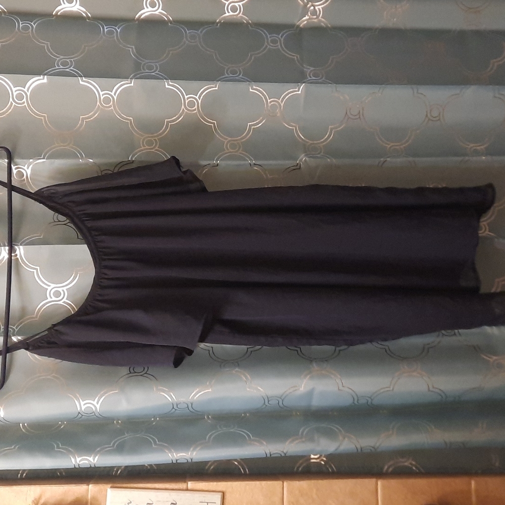 BAILEY blue Navy sheer dress sz M